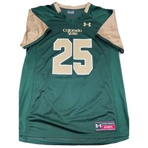 Men's Under Armour Green Colorado State Rams Authentic Football Jersey #25 Sz L